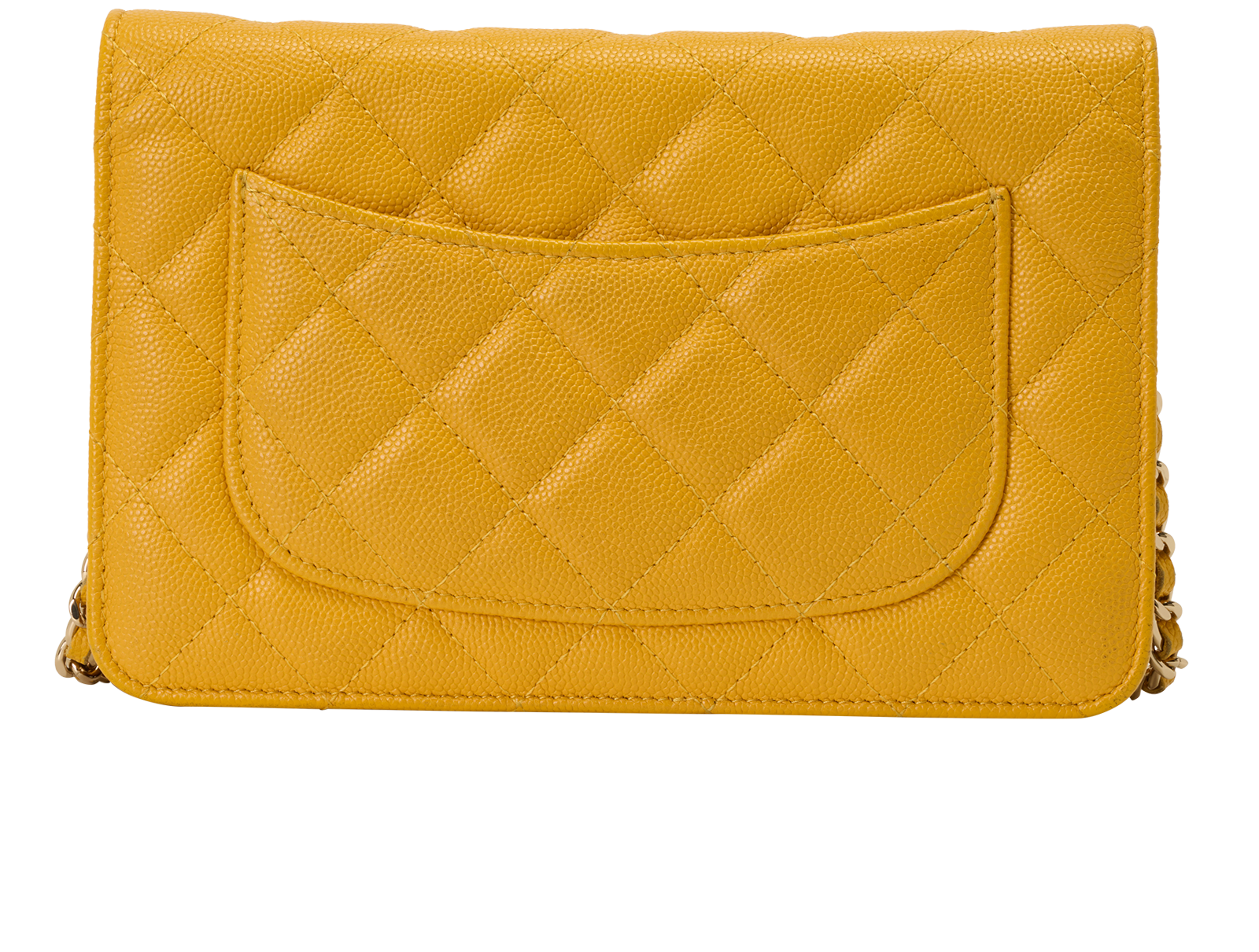 WOC, &pound;2,200, Handbags, Yellow, Caviar Leather, Back view
